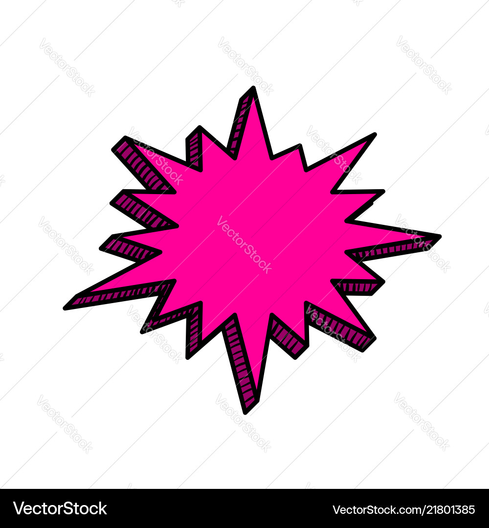 Pop art comic text speech bubble Royalty Free Vector Image
