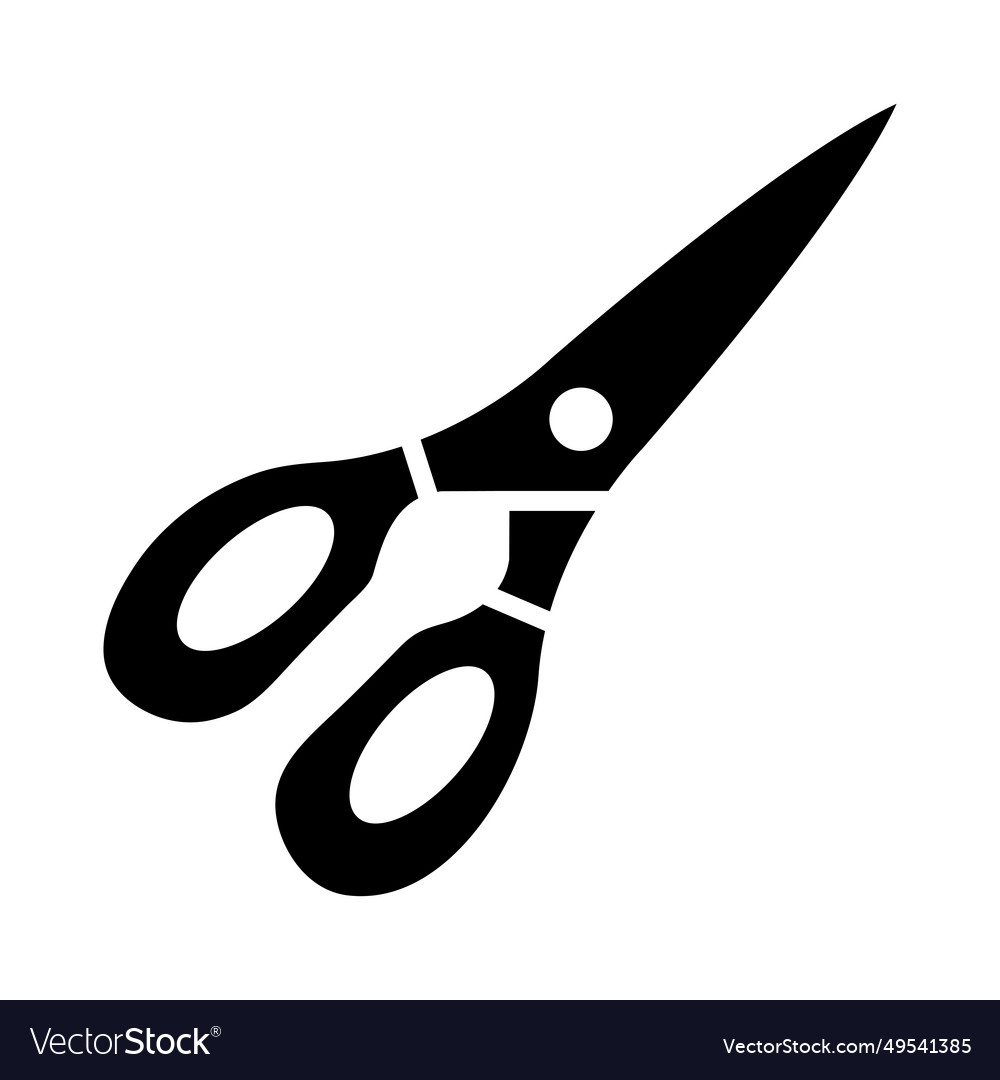 Shears glyph icon for personal and commercial use Vector Image