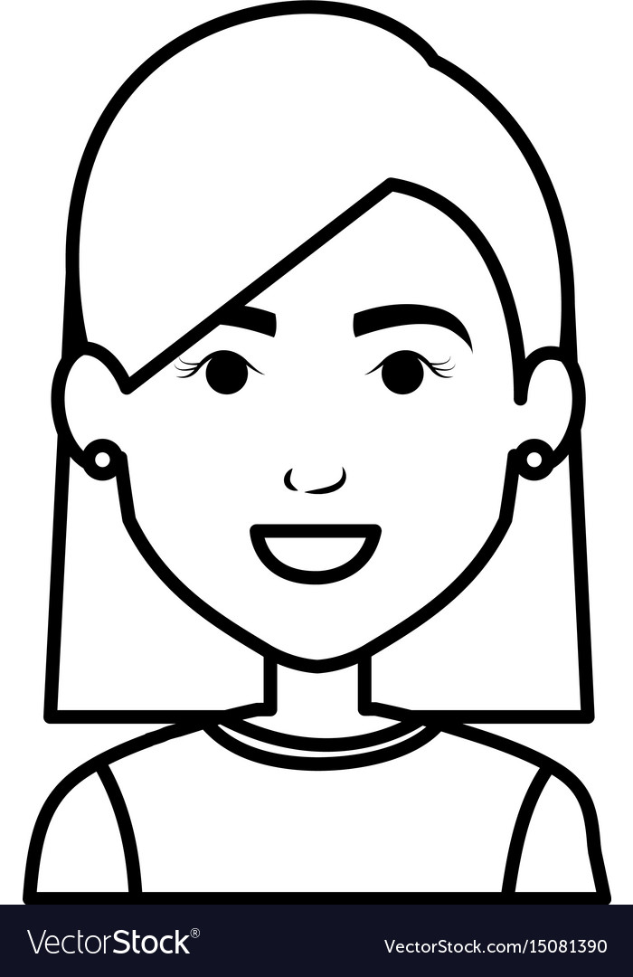 Beautiful and young woman character Royalty Free Vector