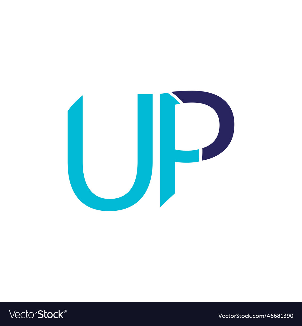Initial up logo Royalty Free Vector Image VectorStock