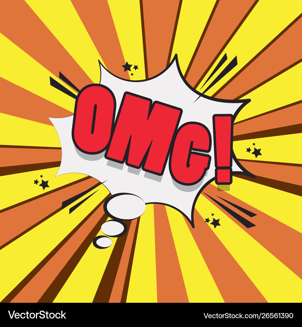 Pop art comic speech bubble Royalty Free Vector Image