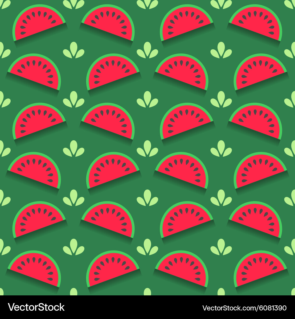 Seamless pattern with watermelon slices Royalty Free Vector