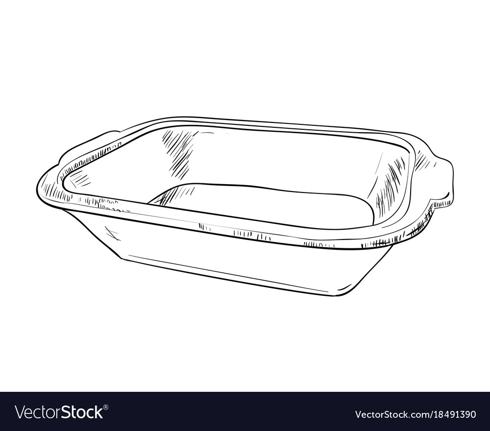 Sketch of containers food storage Royalty Free Vector Image