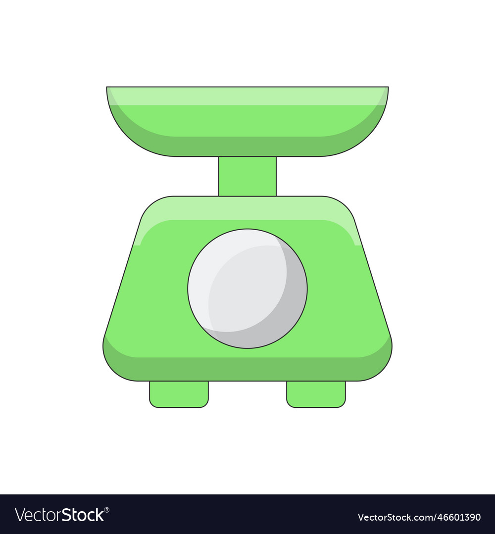 Weight scale fill outline icon style illust Vector Image