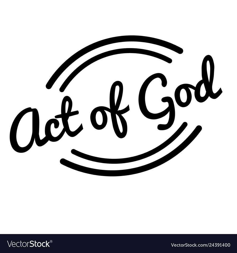 Act of god black stamp Royalty Free Vector Image