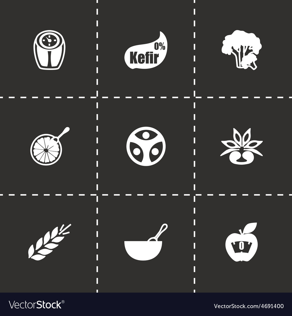 Diet icon set Royalty Free Vector Image - VectorStock