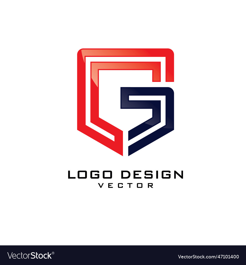 G symbol logo design Royalty Free Vector Image