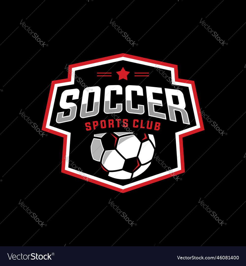 Soccer football sport badge template Royalty Free Vector