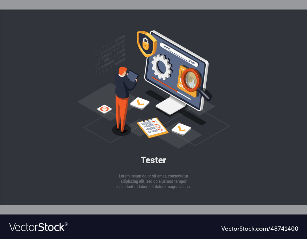Software testing and it professions software Vector Image