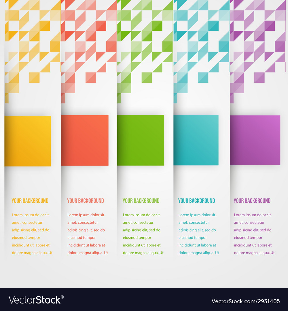 Abstract triangle template banner color set