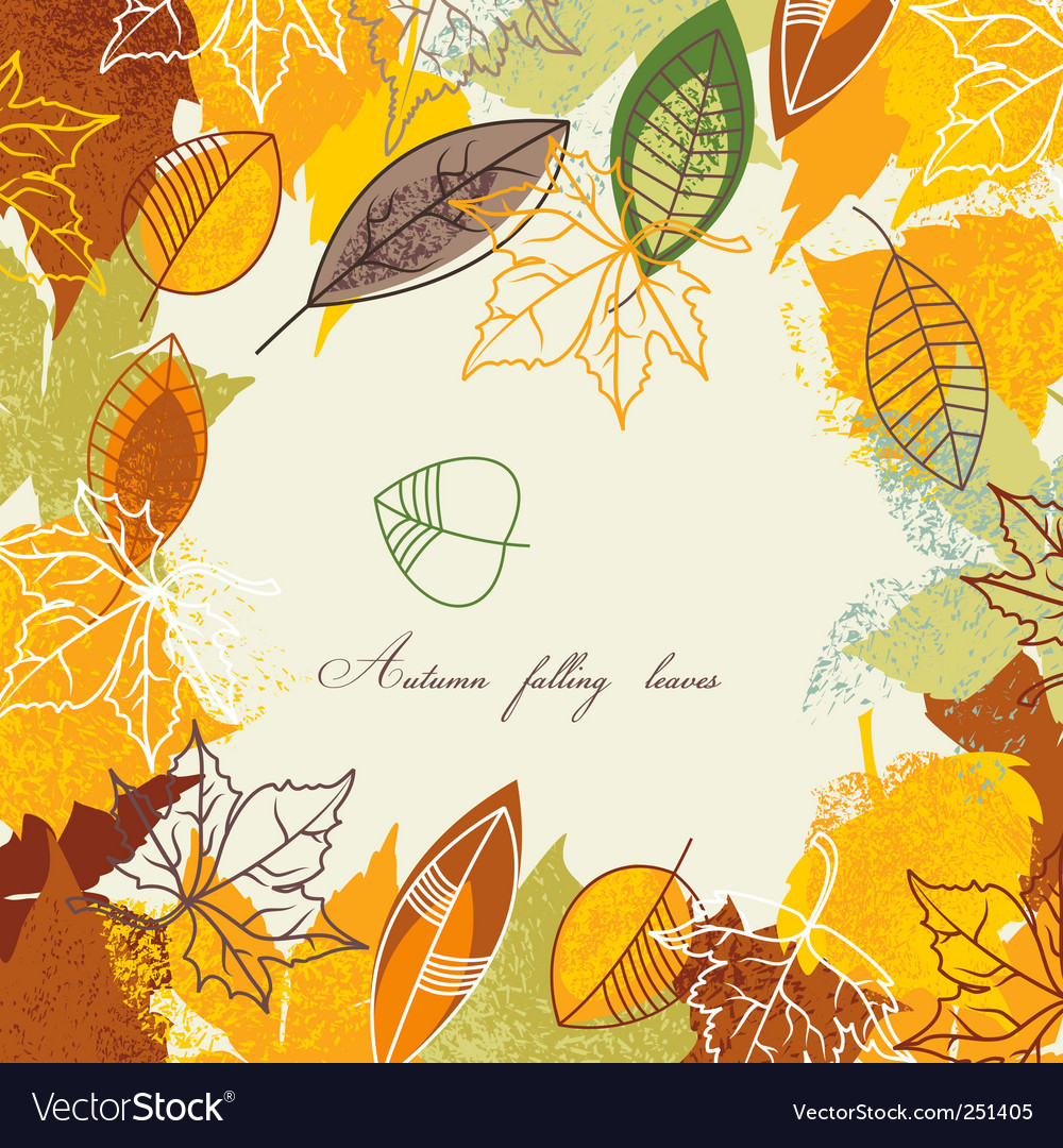 Autumn leaves background Royalty Free Vector Image