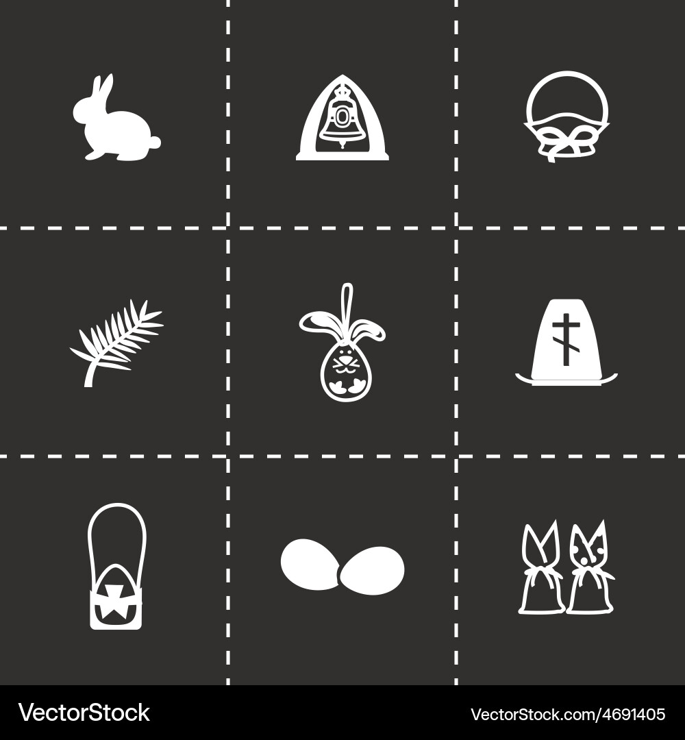 Easter icon set Royalty Free Vector Image - VectorStock