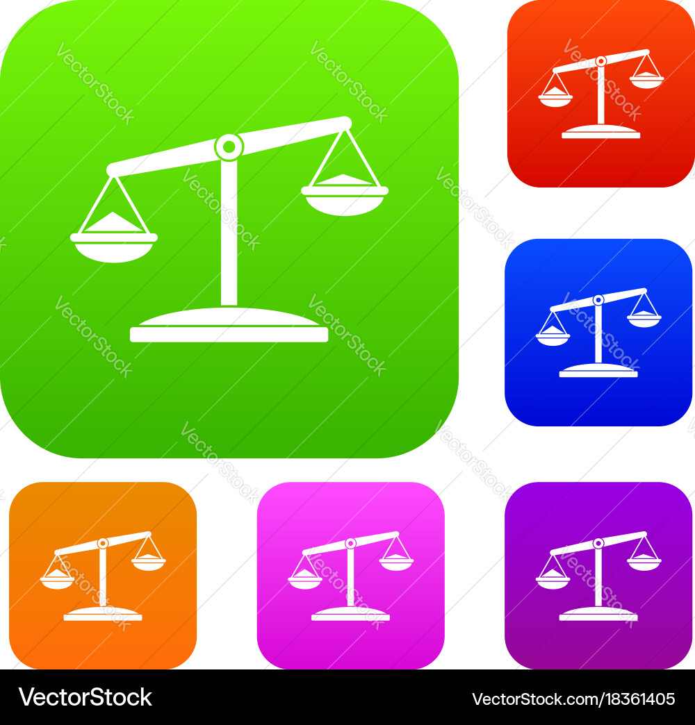 Retro scales set color collection Royalty Free Vector Image