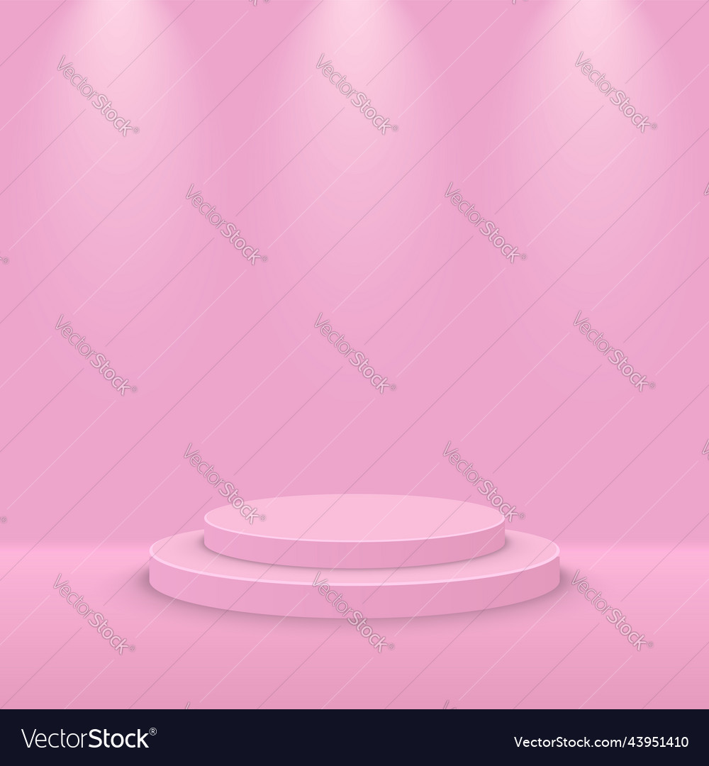 Product stage podium pink spot lights Royalty Free Vector