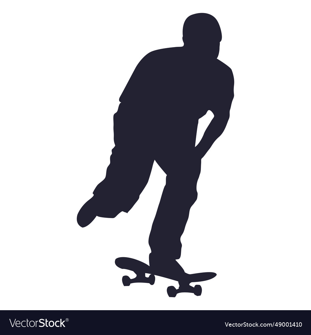 Skateboard sport silhouette 2 Royalty Free Vector Image