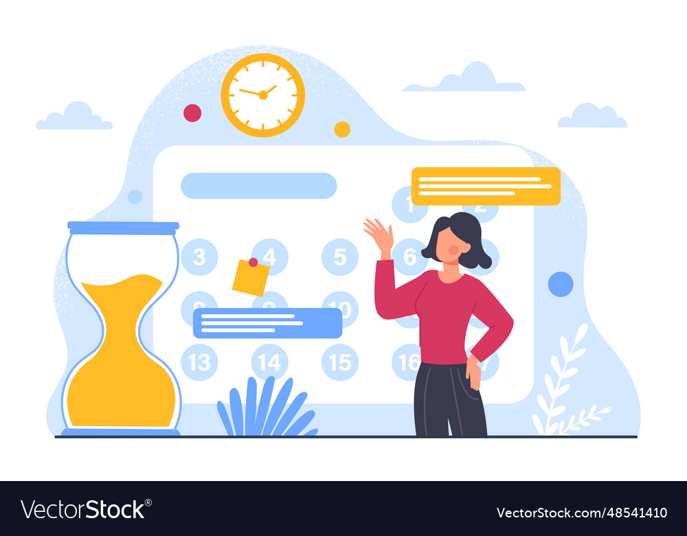 Woman with calendar concept