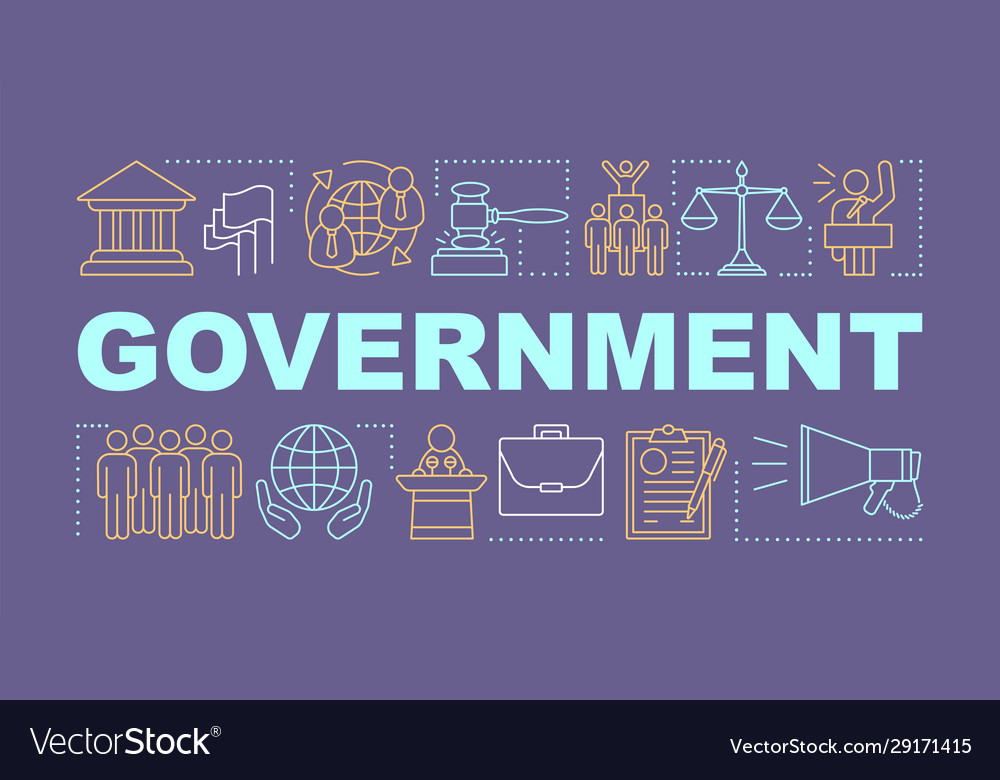 government-word-concepts-banner-political-system-vector-image