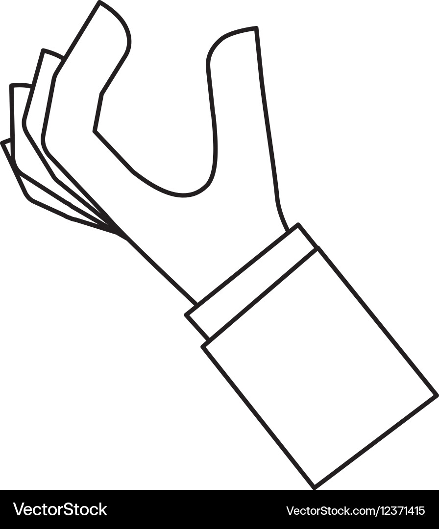 Hand holding something Royalty Free Vector Image