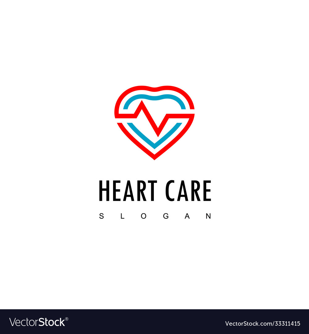 Hearth care logo Royalty Free Vector Image - VectorStock