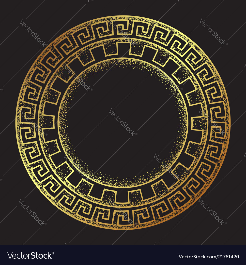 Antique greek style gold meander ornanent Vector Image