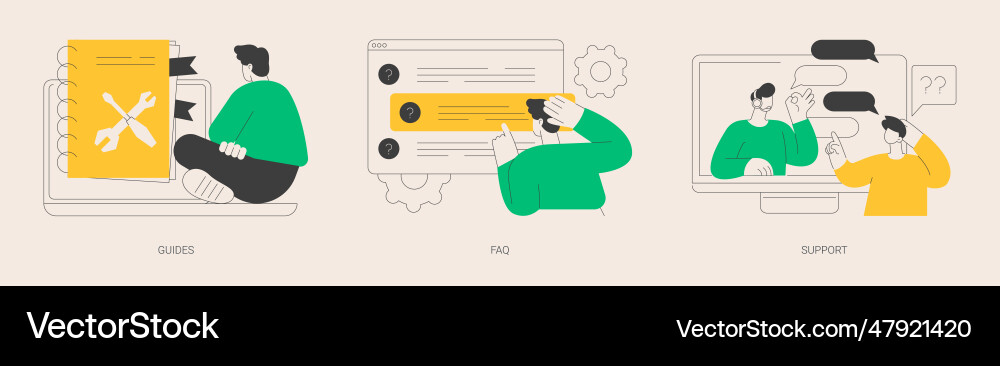 Customer help service abstract concept Royalty Free Vector