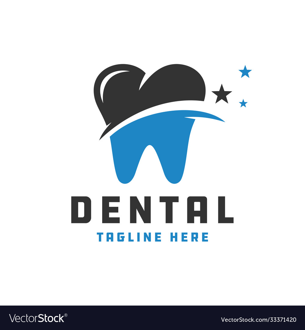 Dental health modern logo Royalty Free Vector Image