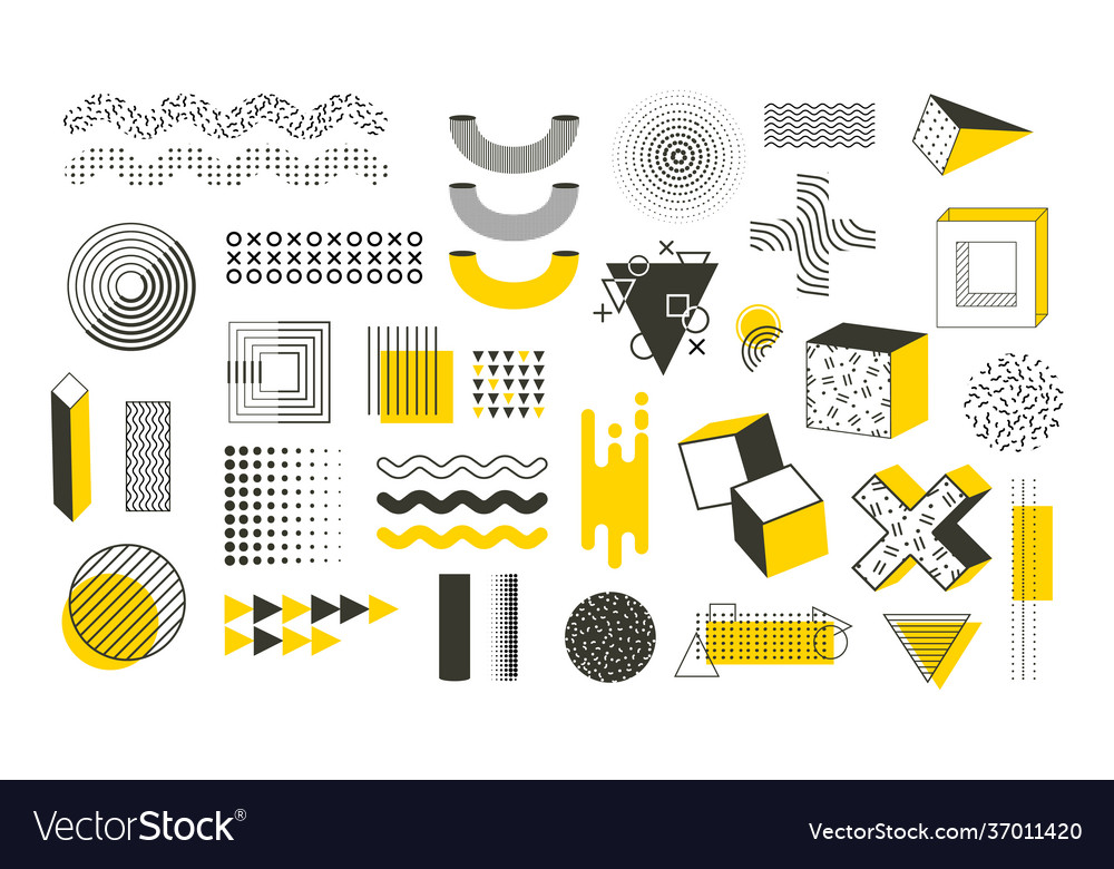 Memphis graphic retro funky graphic Royalty Free Vector