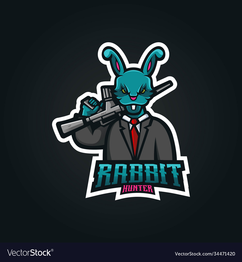 Rabbit Gaming Logo Royalty Free Vector Image Vectorstock