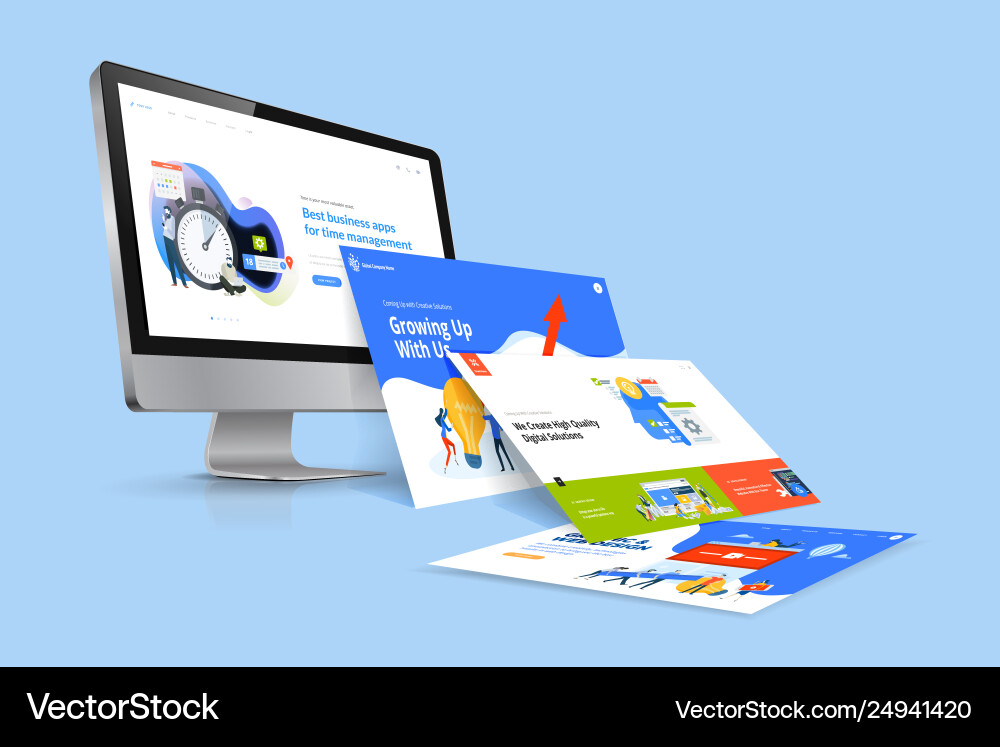 Web design template Royalty Free Vector Image - VectorStock