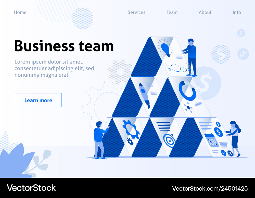 Business Workflow And Team Interaction Flat Banner