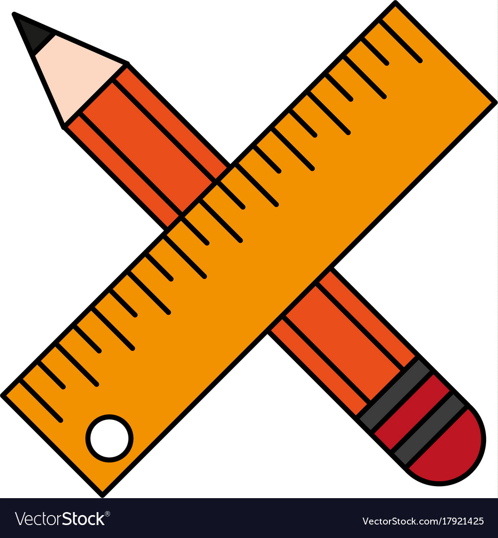 Pencil and ruler icon image