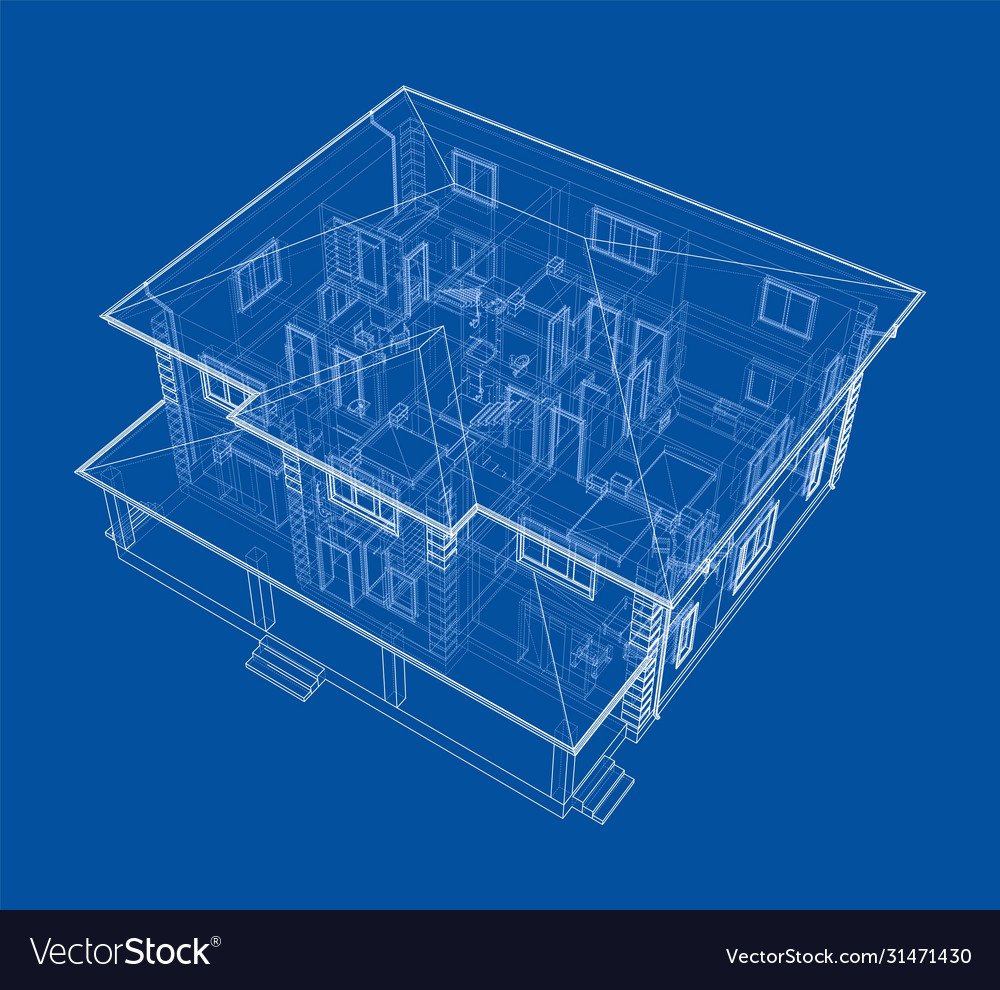 Abstract Sketch A House Royalty Free Vector Image