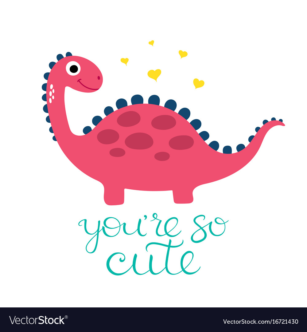 Cute dino Royalty Free Vector Image - VectorStock