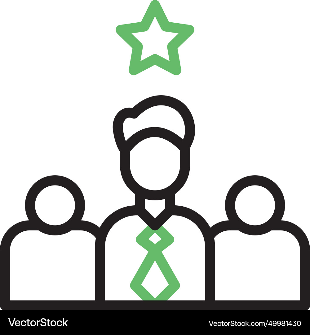Leadership icon image Royalty Free Vector Image