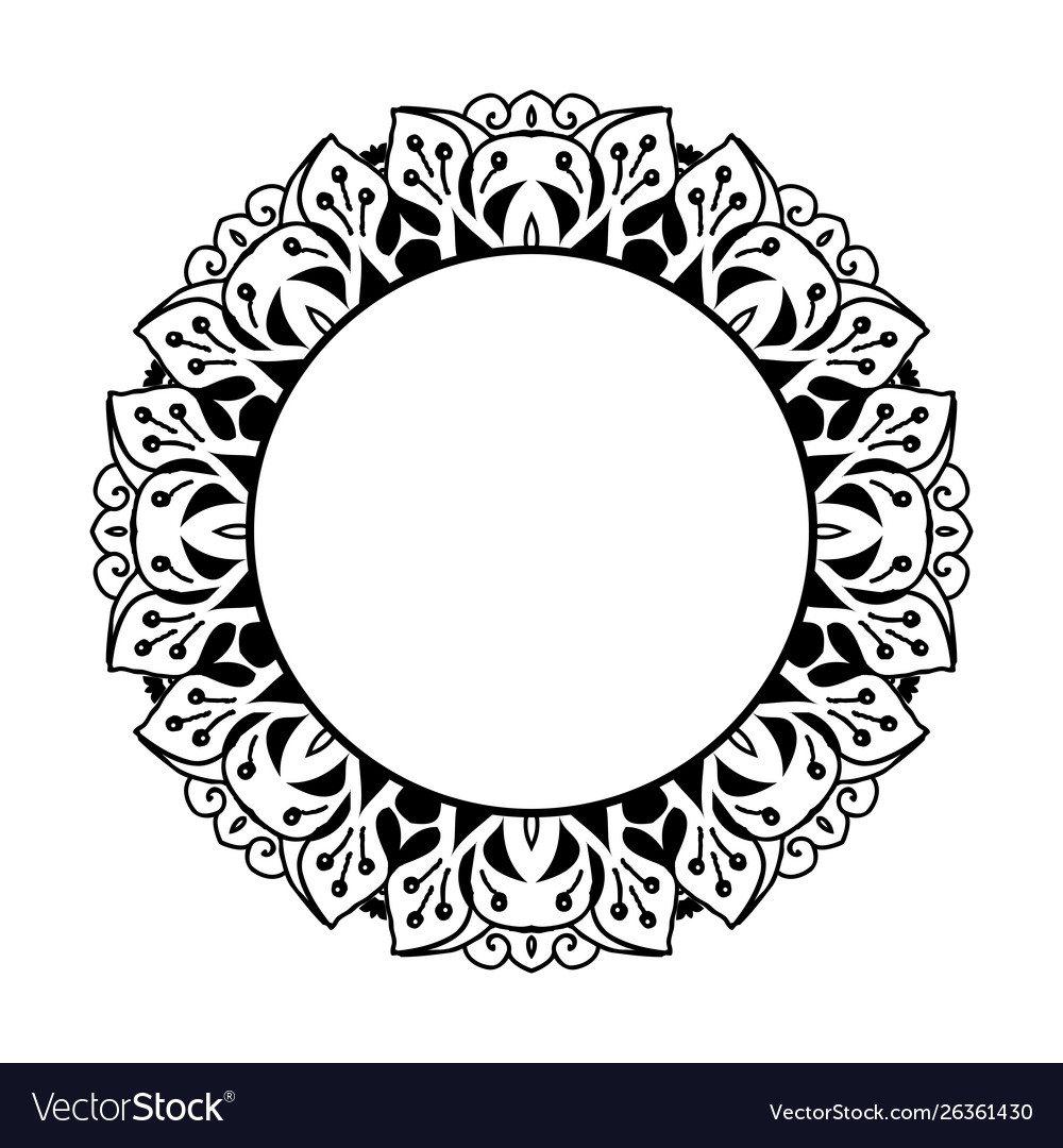 Mandala ethnic decorative round element hand Vector Image