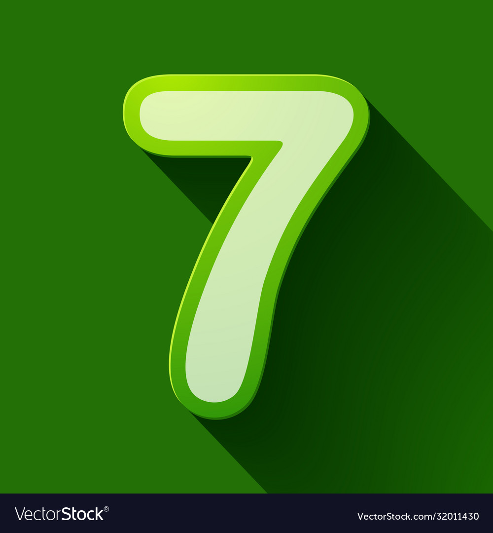 Volume icons number seven Royalty Free Vector Image