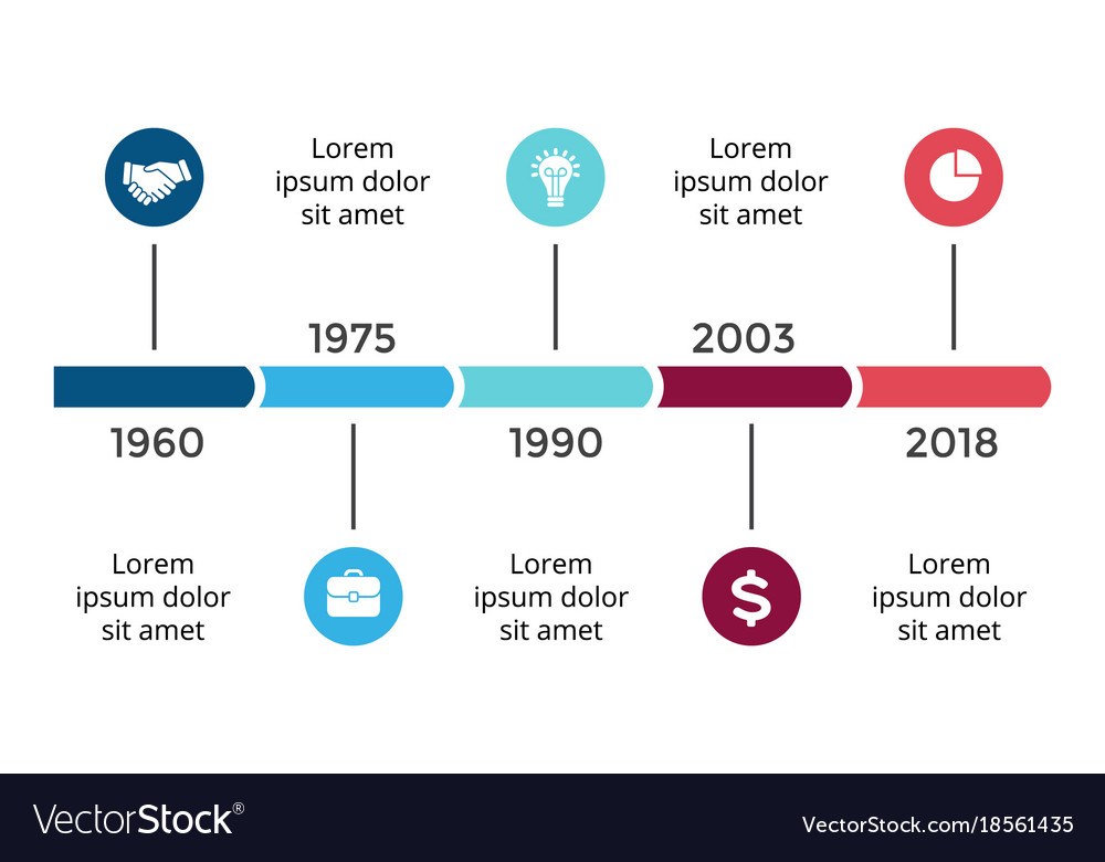 Arrows circles timeline infographic Royalty Free Vector