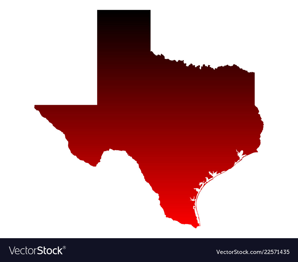 Map of texas Royalty Free Vector Image - VectorStock