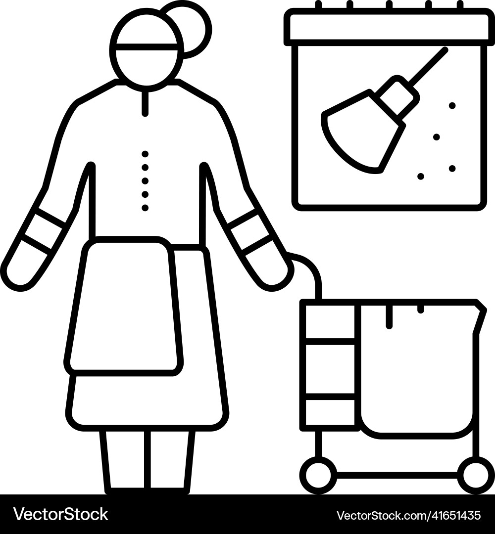Regular cleaning line icon Royalty Free Vector Image