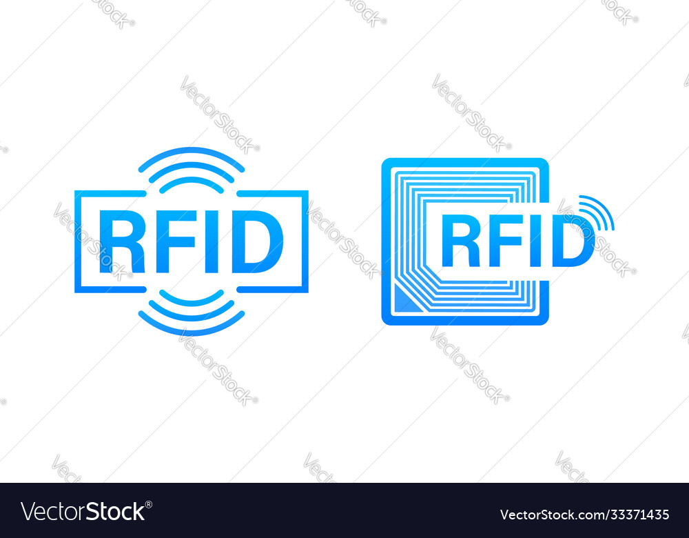 Rfid radio frequency identification technology Vector Image