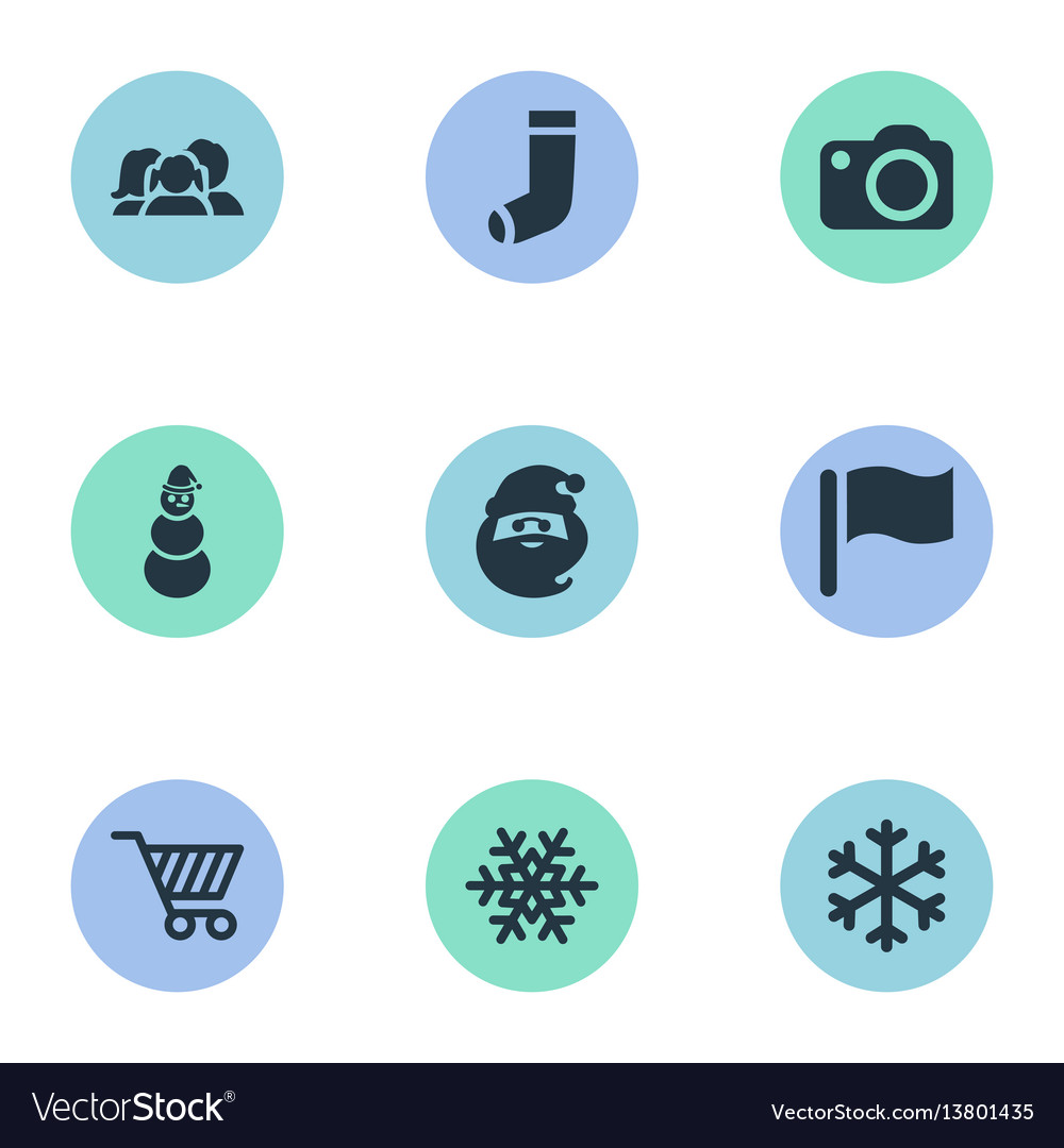 Set of simple christmas icons Royalty Free Vector Image