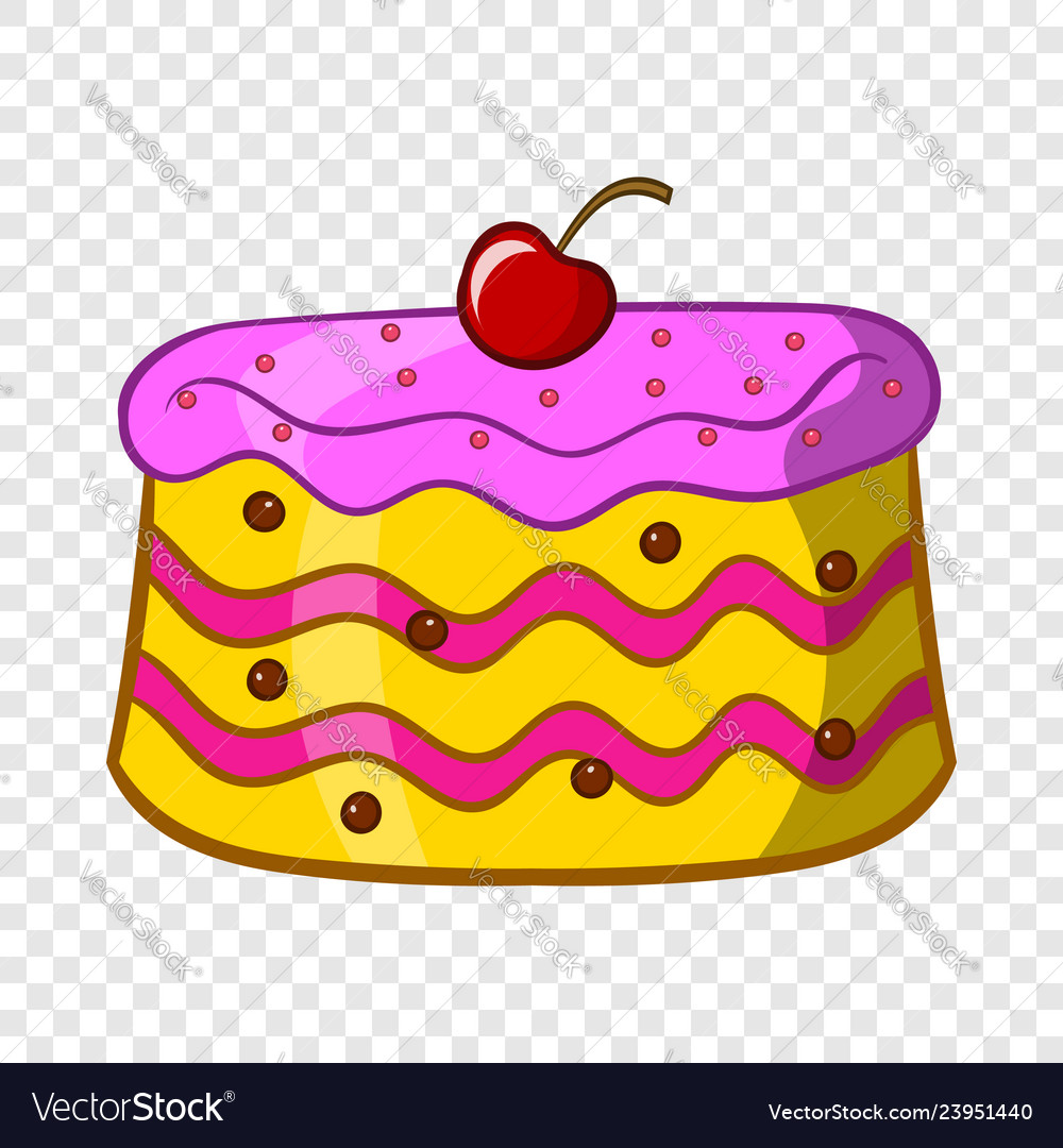 Cake Icon Cartoon Style Royalty Free Vector Image