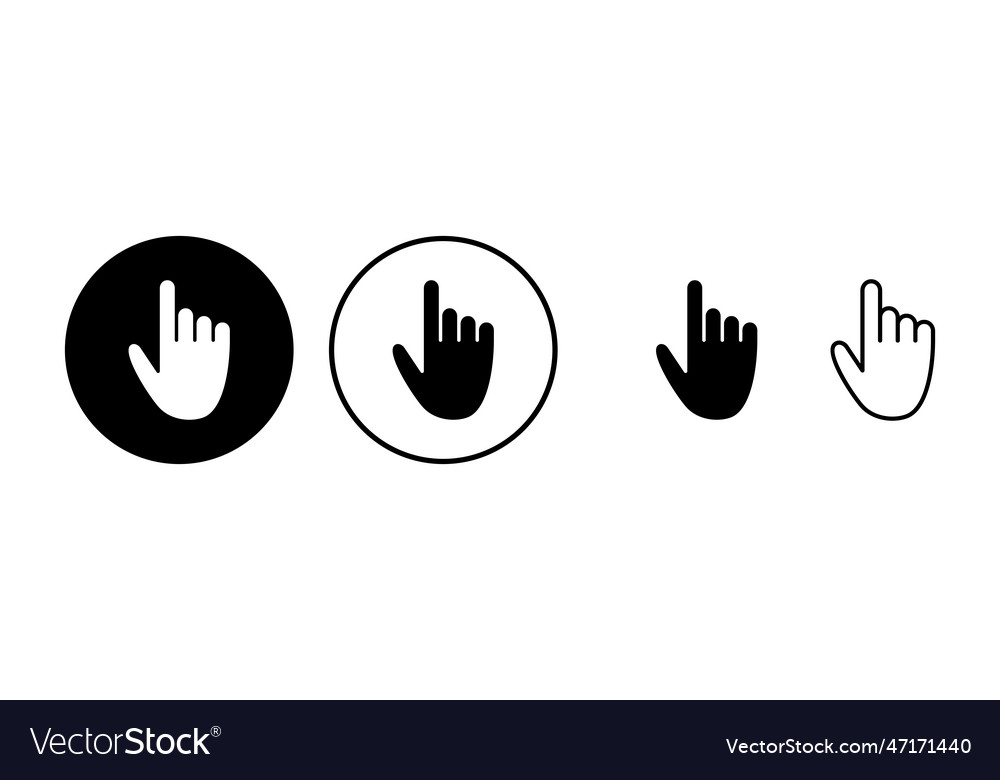 Hand icon symbols palm Royalty Free Vector Image