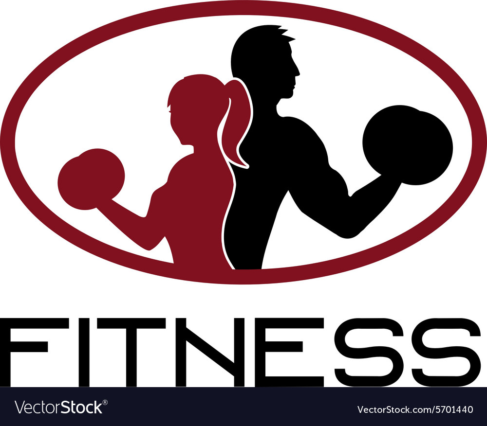 Man and woman of fitness silhouette character Vector Image