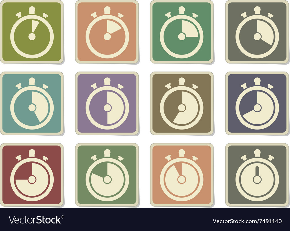 Timer icon set Royalty Free Vector Image - VectorStock