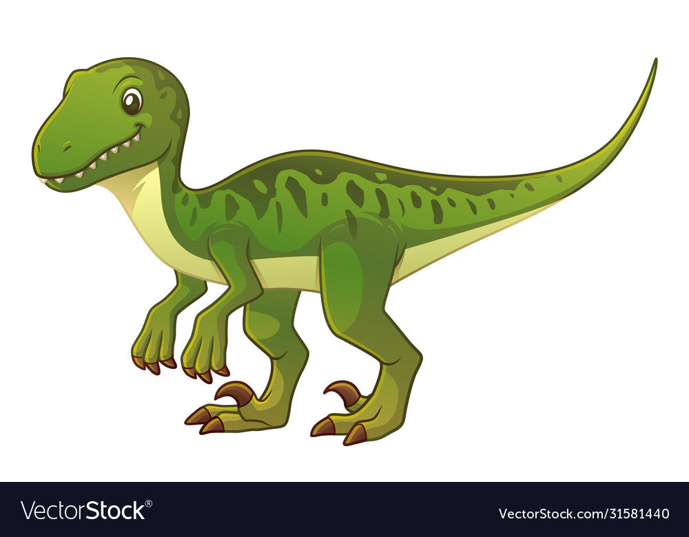 Velociraptor cartoon Royalty Free Vector Image