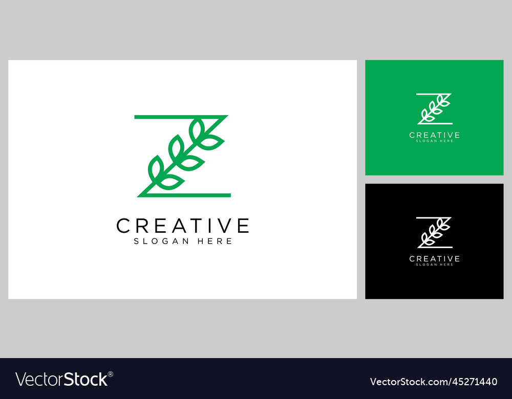 Z letter logo template Royalty Free Vector Image