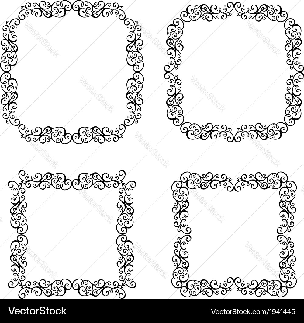 Decorative Ornate Frames Royalty Free Vector Image
