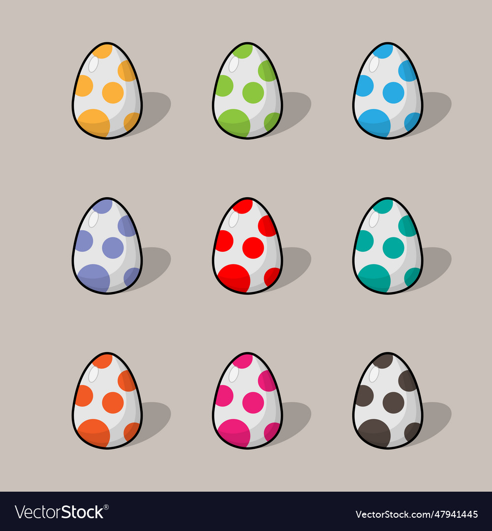 Egg game pack Royalty Free Vector Image VectorStock