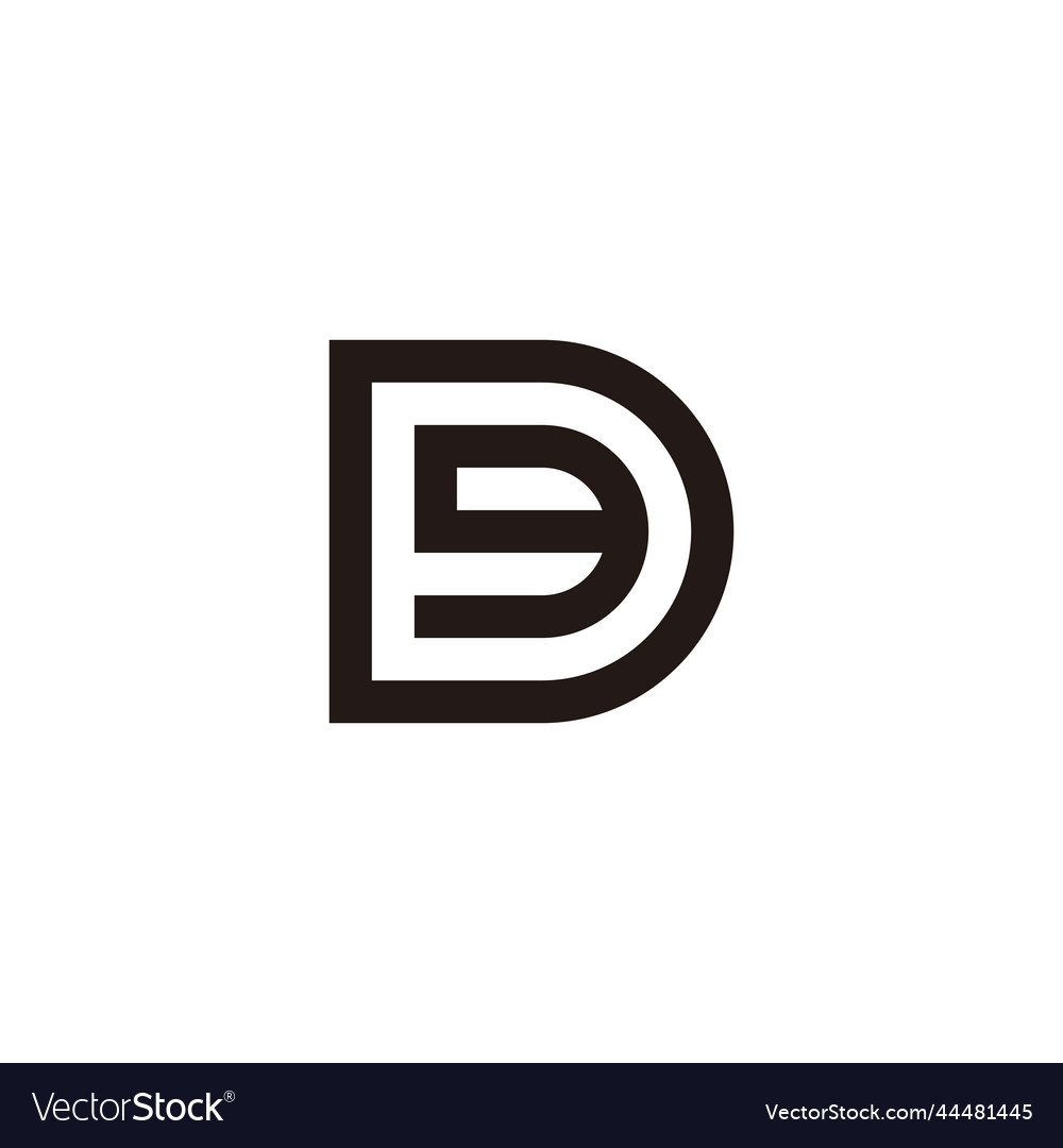 Letter g in d outline geometric symbol simple logo